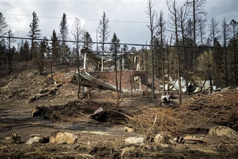 the floods have made the village inaccessible|Team combs fire.